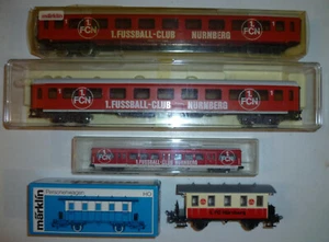 1. FC Nürnberg 4 Eisenbahnwaggons Märklin Trix Minitrix - Bild 1 von 1