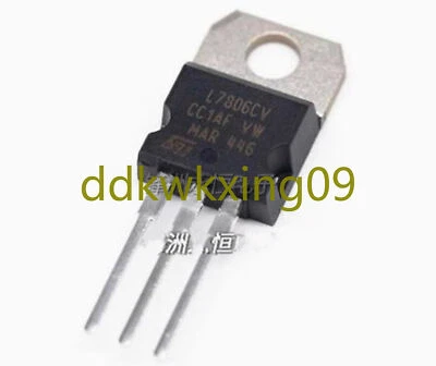 5PCS NEW L7806CV Three-terminal Linear Voltage Regulator (LDO) TO-220 - Image 1 of 2