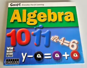 SEALED Snap Algebra Ages 11-15 Dual Platform Mac PC CD ROM Mathamatics 2003 - Picture 1 of 4
