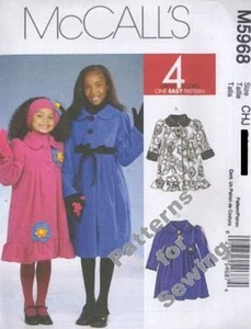 Patrón McCall Costura Niña Invierno Chaqueta Abrigo Vellana Talla 3-6 NUEVO - Imagen 1 de 1