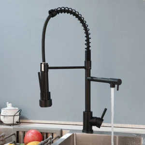 Kitchen Pull Down Spray 360°Swivel Spout Faucet Single Handle Mixer Sink Tap - Bild 1 von 11