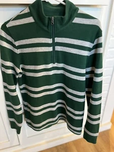 Gap Kids Quarter Zip Pullover Sweater Boy's Size XXL Dark Green Gray - Picture 1 of 4