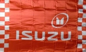Isuzu Red Checkered Flag 3x5 FT Banner Flag Car Show Racing Garage Workshop - Bild 1 von 2