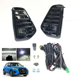 LED Fog Lights For 2021-2024 Nissan Kicks Replacement Kit Bezel Switch Wire Set - Picture 1 of 12