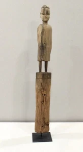 African Wood Memorial Funeral Post Wood Giryama Kenya - Picture 1 of 8