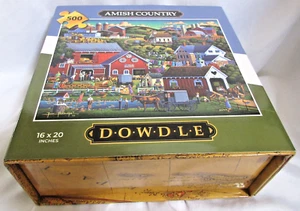 Dowdle 500-teiliges Puzzle buntes AMISH COUNTRY 16" x 20" Originalkarton EUC - Bild 1 von 8