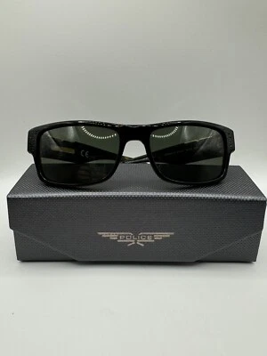 Gafas de sol Police SPL967 Tortuga Rectángulo Diseñador NUEVAS Venta al por menor $300+ Foto 1 de 4