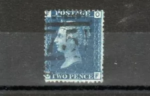 GB 1858-76 2d placa azul profundo 13 DE FU - Imagen 1 de 1