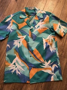 Vintage Hilo Hattie Hawaiian Shirt Men’s Small – Bold Tropic Floral - Picture 1 of 6