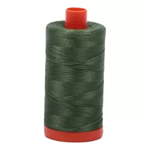 Aurifil Mako Cotton Thread 50 Weight 1422 Yard Spool Color 2890 V Dk Grass Green - Picture 1 of 1
