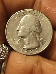 1983 d washington quarter Error Missing Letters, Double Struck, D Over P - Picture 1 of 8