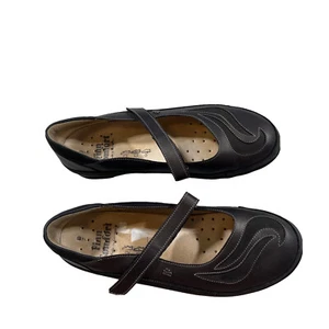 Zapatos cómodos de cuero marrón Finn Comfort para mujer talla 7 D Mary Jane con correa O17 - Imagen 1 de 8