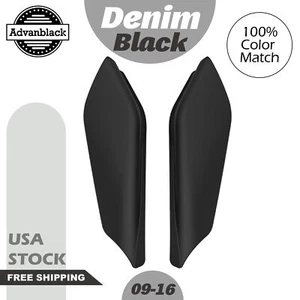 Deflectores de aire Advan Denim negros de marco medio para Harley Davidson Touring 09-16 - Imagen 1 de 9