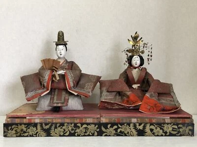 Y3156 HINA DOLL Emperor figure figurine Meiji period Japanese antique vintage - Image 1 of 4