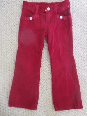 GYMBOREE WASHED ONCE PRETTY DARK RED VELVET PANTS SIZE 5 - Image 1 of 3