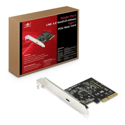 Vantec Single Port USB 3.2 Gen2x2 20Gbps Type C PCIe Host Card - Image 1 of 4