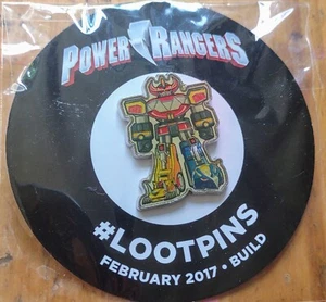 Caja de botín Lootpins febrero 2017 Power Rangers construir Megazord esmalte pin nuevo - Imagen 1 de 2