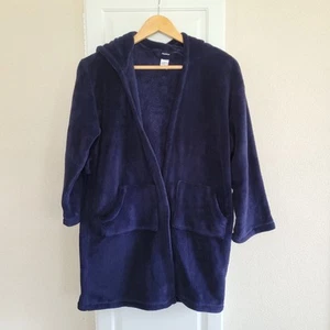 Gap Kids Boys Navy Blue Hooded Bath Robe Size 10 - Picture 1 of 5