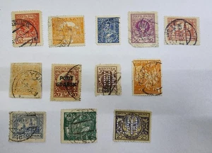 Polen x 12 Briefmarken Perfin gebraucht sehr schönes Lot - Bild 1 von 2