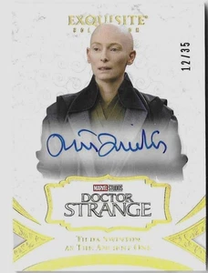 2021 UD Marvel Black Diamond Tilda Swinton Ancient One Exquisite AUTO 17/35 SP - Picture 1 of 2