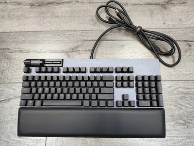 ASUS ROG Strix Flare II Animate Mechanical Gaming Keyboard Gunmetal Red Switches - Image 1 of 4