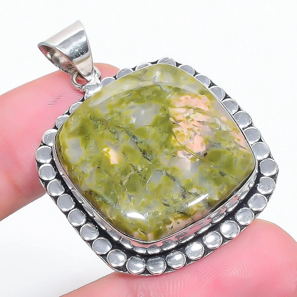 Unakit Edelstein Anhänger Handarbeit Erntedankgeschenk Schmuck 2,2 Zoll FP 2831 - Bild 1 von 4