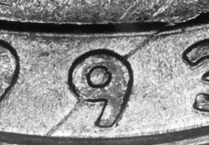 1993 P Washington quarter 3 die cracks -1 on obverse / 2 on reverse- error coin - Picture 1 of 5