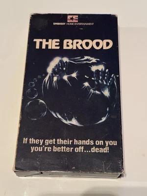 The Brood VHS Rare David Cronenberg Psychological Body Horror Embassy Tested! - Image 1 of 4