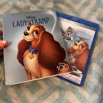 NEW** Lady and the Tramp Blu-Ray + DVD! Disney Signature Collection w/slip !! - Image 1 of 4