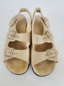 SAS Womens Shoes Relaxed Heel Strap Leather Sandals Natural Tan Size 8.5 N - Picture 1 of 12
