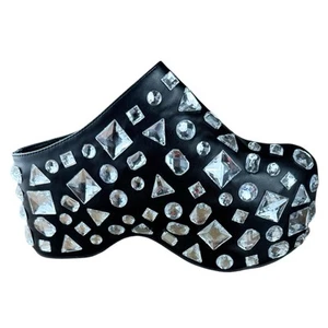 Azalea Wang Cimmaron Black Crystal Platform Clog Size 7.5M - Picture 1 of 6