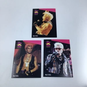 BILLY IDOL 1992 Pro Set Super Stars Music Cards - 3 Card Billy Idol Set - Picture 1 of 2
