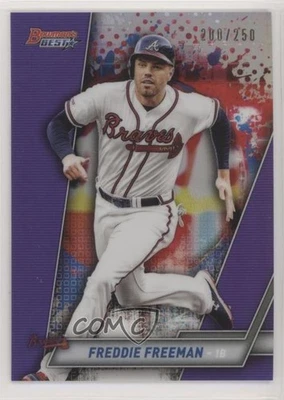 2019 Bowman's Best Purple Refractor 200/250 Freddie Freeman #13 - Image 1 of 3