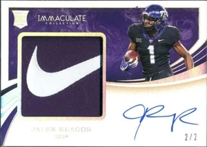 2020 Immaculate Nike Swoosh Logo Patch Auto RPA 2/2 Jalen Reagor TCU / Eagles - Bild 1 von 2