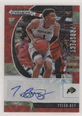 2020 Panini Prizm Draft Picks Prospect Choice Red /88 Tyler Bey Rookie Auto RC - Image 1 of 2