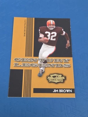 2006 Donruss Threads Century Legends Gold #CL-7 Jim Brown HOF FOOTBALL Card 3I - Image 1 of 2
