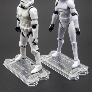 50 Plastic Stands for 3.75-Inch Action Figures, Clear, 50 Pieces - Picture 1 of 6