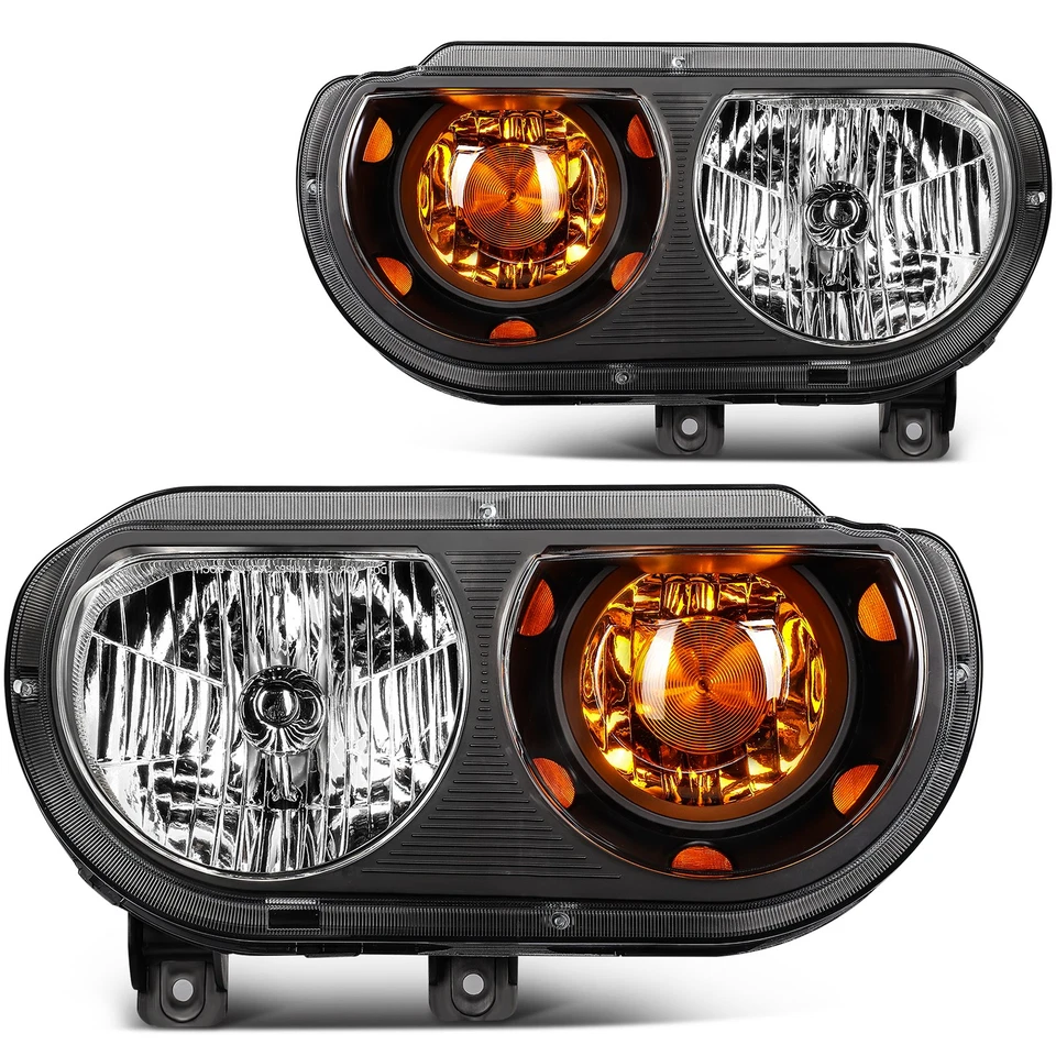 [2pcs/Pair] For 2008-2014 Dodge Challenger Coupe 2-Dr Headlights Headlamps Assy - Image 1 of 4
