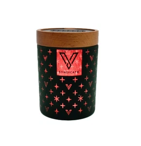 V Syndicate SMARTSTASH - Herb Humidor Storage Jar - Red Stars - Small - Picture 1 of 6