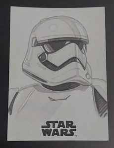 Tarjeta de boceto 2017 Topps Star Wars: The Last Jedi Stormtrooper: Robert Hendrickson - Imagen 1 de 2