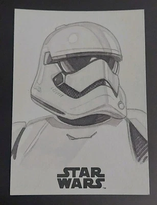 2017 Topps Star Wars: The Last Jedi Stormtrooper Sketch Card: Robert Hendrickson - Image 1 of 2