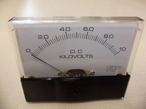 Dc. Panel METER 0 - 10 Kv Kilovolts 4" X 3 1/2" NEW CB Radio Ham Amp Amplifier - Picture 1 of 2