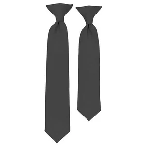 Solid Color Pre-tied Clip On Necktie For Boy - Picture 1 of 52