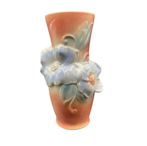 Spaulding China Co. Royal Copley Dogwood Vase Pink with Blue Floral 7" Vintage - Picture 1 of 8
