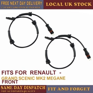2X PER RENAULT GRAND SCENIC MK2MEGANE SENSORE VELOCITÀ ABS 2002-2005 ANTERIORE8200346992 - Foto 1 di 2