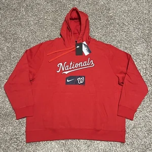 Nike Washington Nationals Red Club Sudadera con Capucha Equipo Letras Hombres 3XL NUEVO - Imagen 1 de 11
