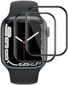 2x szkło ochronne 3D do Apple Watch Series 7 41 mm / 45 mm folia pancerna Full CURVED - Zdjęcie 1 z 9