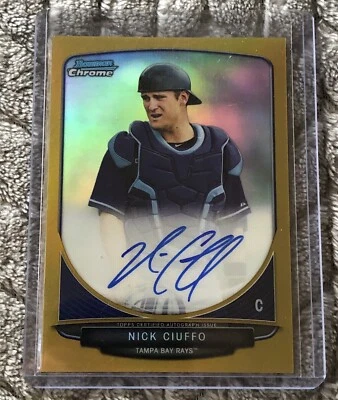 2013 Bowman Draft Chrome Gold Refractor /50 Nick Ciuffo #BCA-NC Auto A08 - Image 1 of 3