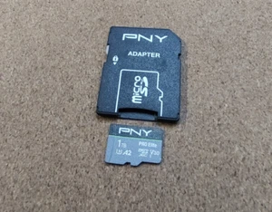 Carte mémoire flash microSDXC PNY PRO Elite 1 To avec adaptateur SD - Photo 1 sur 4