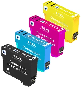 18XL Non-OEM CMYK Ink Cartridge Set for Epson XP-202 XP-225 XP-302 XP-415 XP-322 - Picture 1 of 4